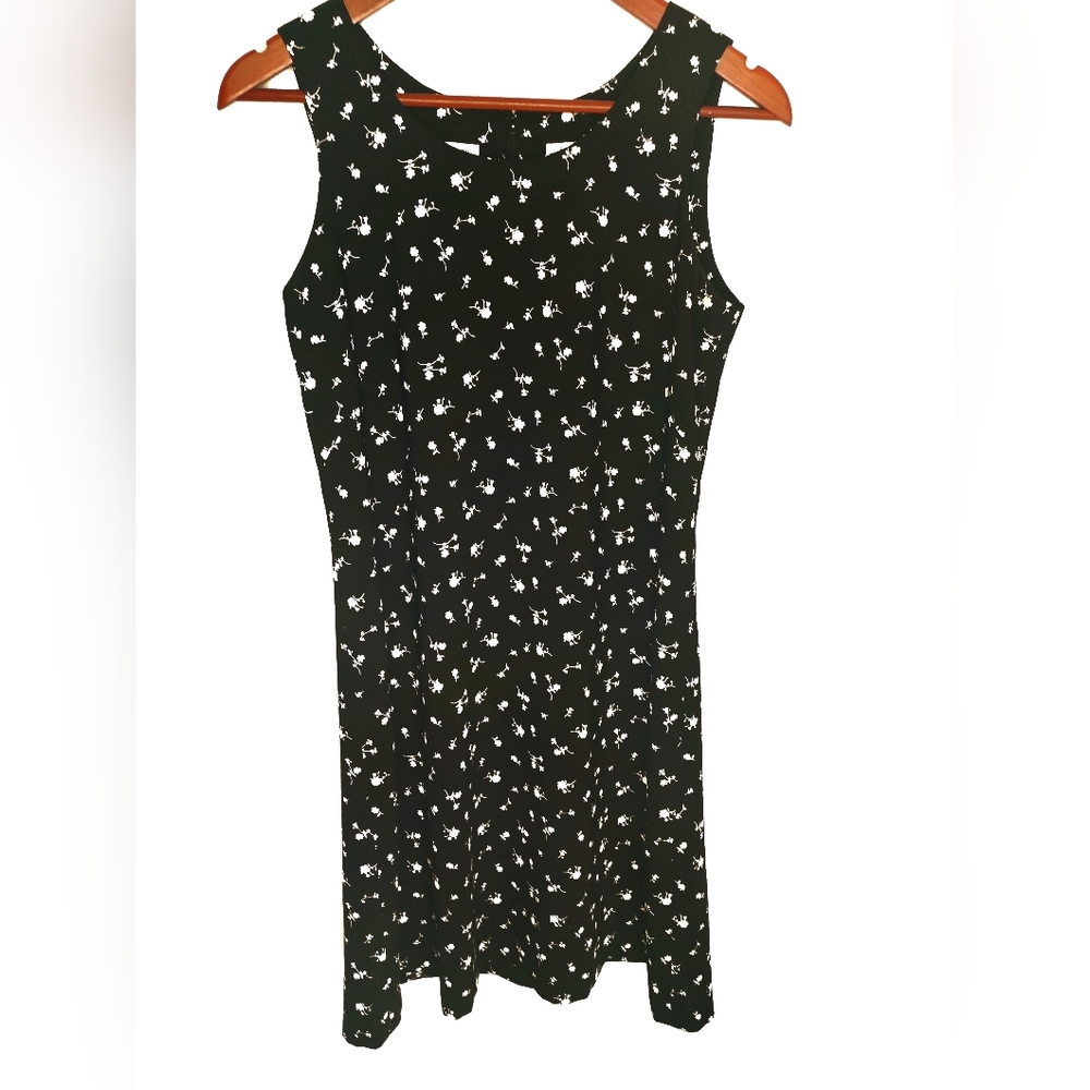 Liz Claiborne Collection Black and White Floral Dress 8